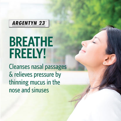 Argentyn 23 Sinus Relief - Colloidal Silver Nasal Spray, 23 ppm, 1 fl oz