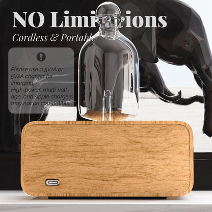 Aria Glass Essential Oil Diffuser – Waterless, Portable & Rechargeable with 4-Mode Timer