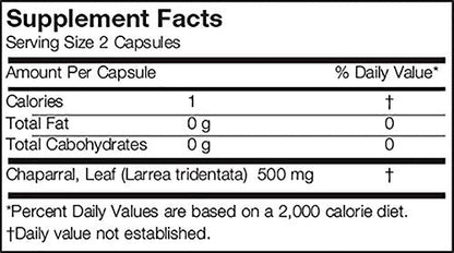 Arizona Natural Chaparral (Larrea tridentata) 500 mg – 180 Capsules | Herbal Supplement
