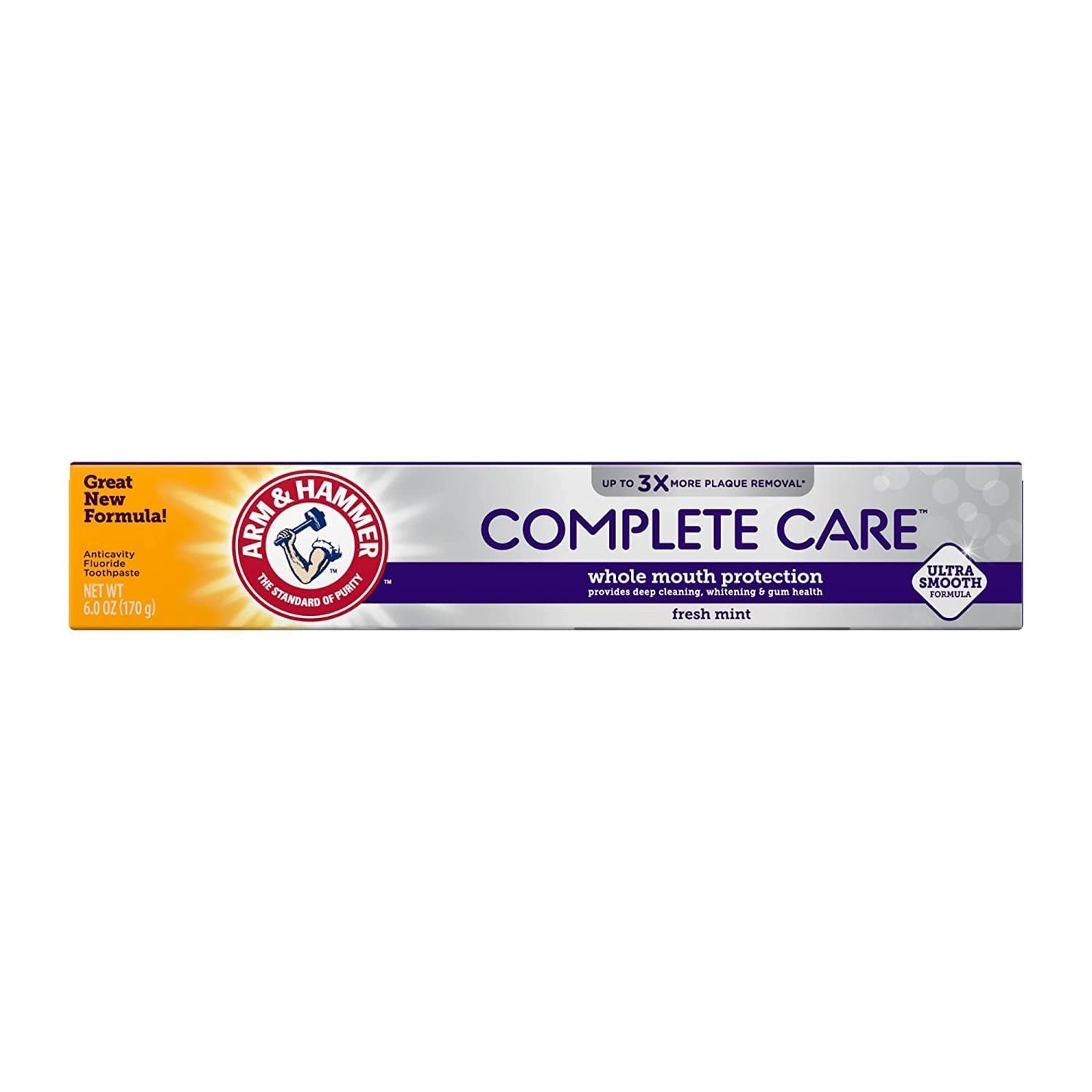 ARM & HAMMER Complete Care Fluoride Toothpaste – Fresh Mint, 6 oz Pack of 3