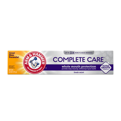 Arm & Hammer Complete Care Toothpaste – Whole Mouth Protection Six Pack, Mint, Fluoride (72 oz) Packaging May Vary