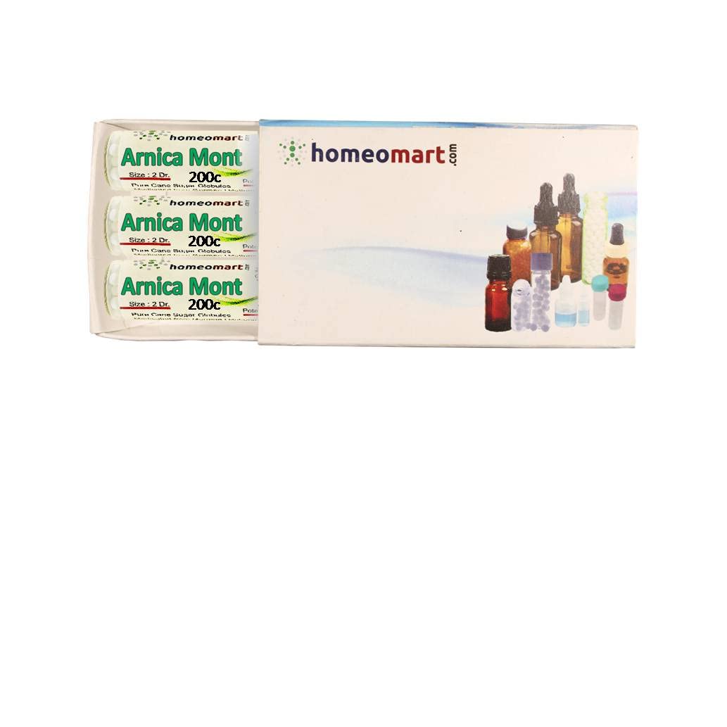 homeomart.com Arnica Montana Homeopathy Pellets (Pills) in 200C Potency, Pack of 3