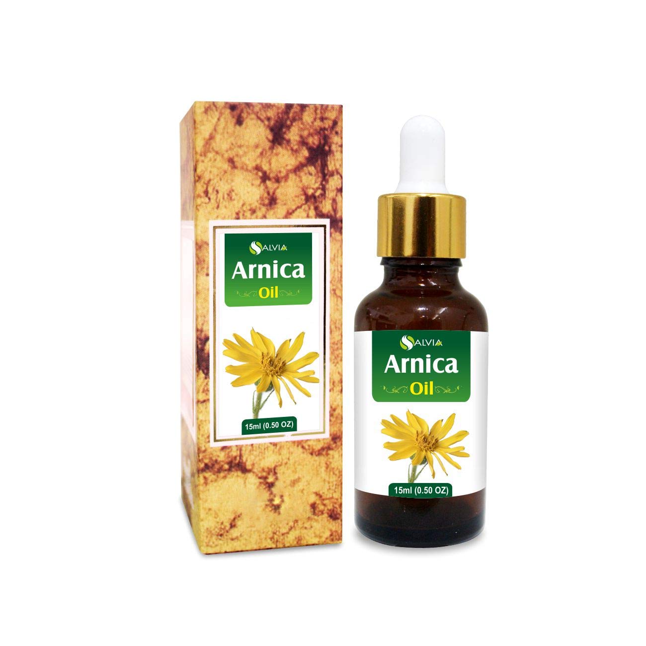 Arnica Montana Therapeutic Essential Oil - 15 ml | Salvia Amber Bottle