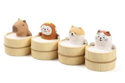 Aroma Ceramic Stone Diffuser [Japan Import] - Non-Electric Passive Aromatherapy Diffuser, Cute Animal Design (Bathing Dog)
