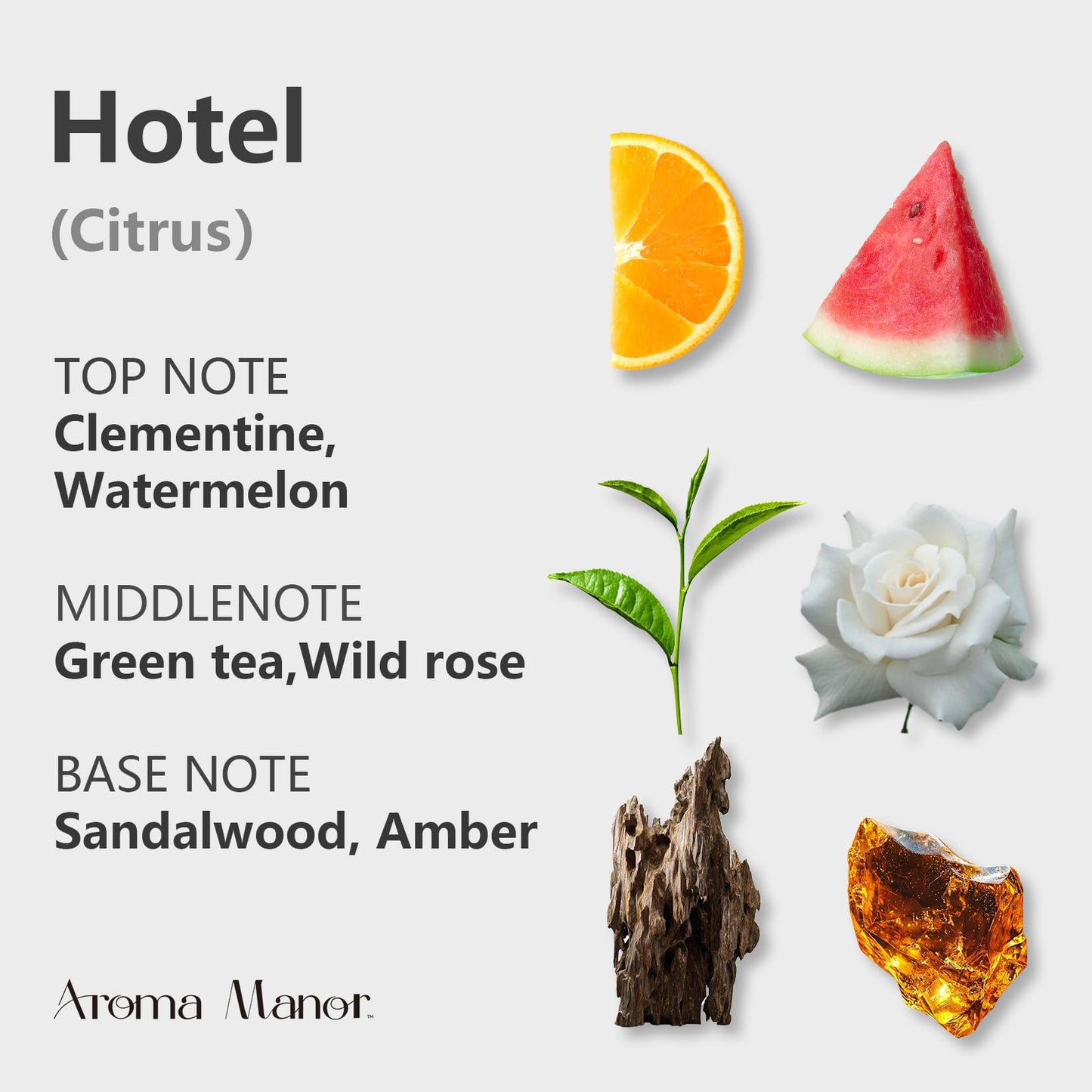 Aroma Manor Hotel Diffuser Oil – Clementine & Santal (150mL) | Luxury Scent for Diffusers