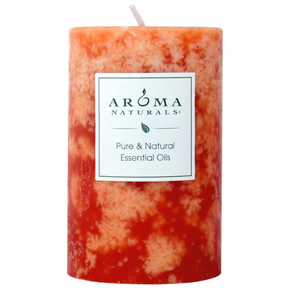Aroma Naturals Orange & Cedar Pillar Candle – Clarity, 2.5x4 in