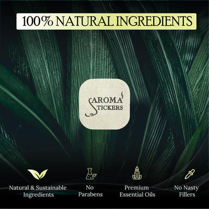 AROMA STICKERS Original Blend Edition – 60 Natural Diffuser Stickers (5 Blends, 12 Each)