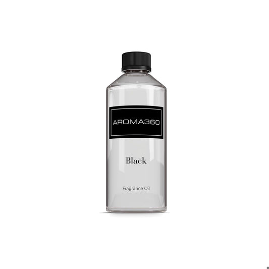 Aroma360 Black Diffuser Oil Blend | Luxury Essential Aromatherapy for Reed Diffusers | Sage, Tiaré Flower & Saffron | 16.9 oz (500 mL)