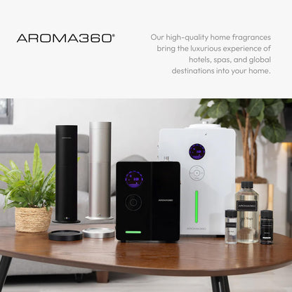 Aroma360 Black Diffuser Oil Blend | Luxury Essential Aromatherapy for Reed Diffusers | Sage, Tiaré Flower & Saffron | 16.9 oz (500 mL)