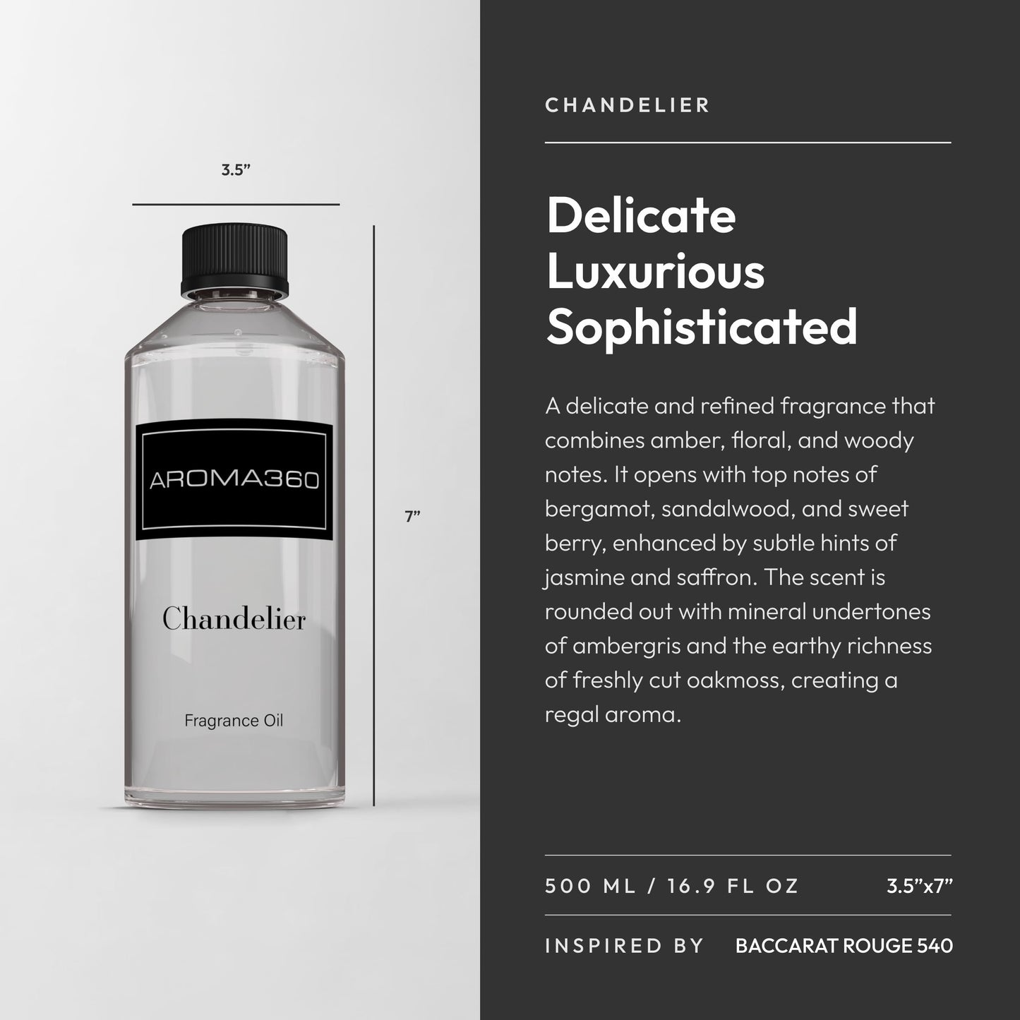 Aroma360 Chandelier Fragrance Oil Blend – Luxury Diffuser Oil 500ml
