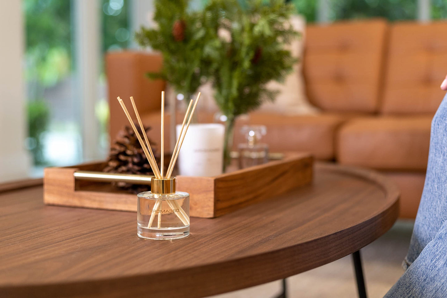 Aroma360 Escapade Paris Collection Reed Diffuser Duo | Luxury Aromatherapy Diffusers - Lemon, Ocean, Bergamot & Jasmine