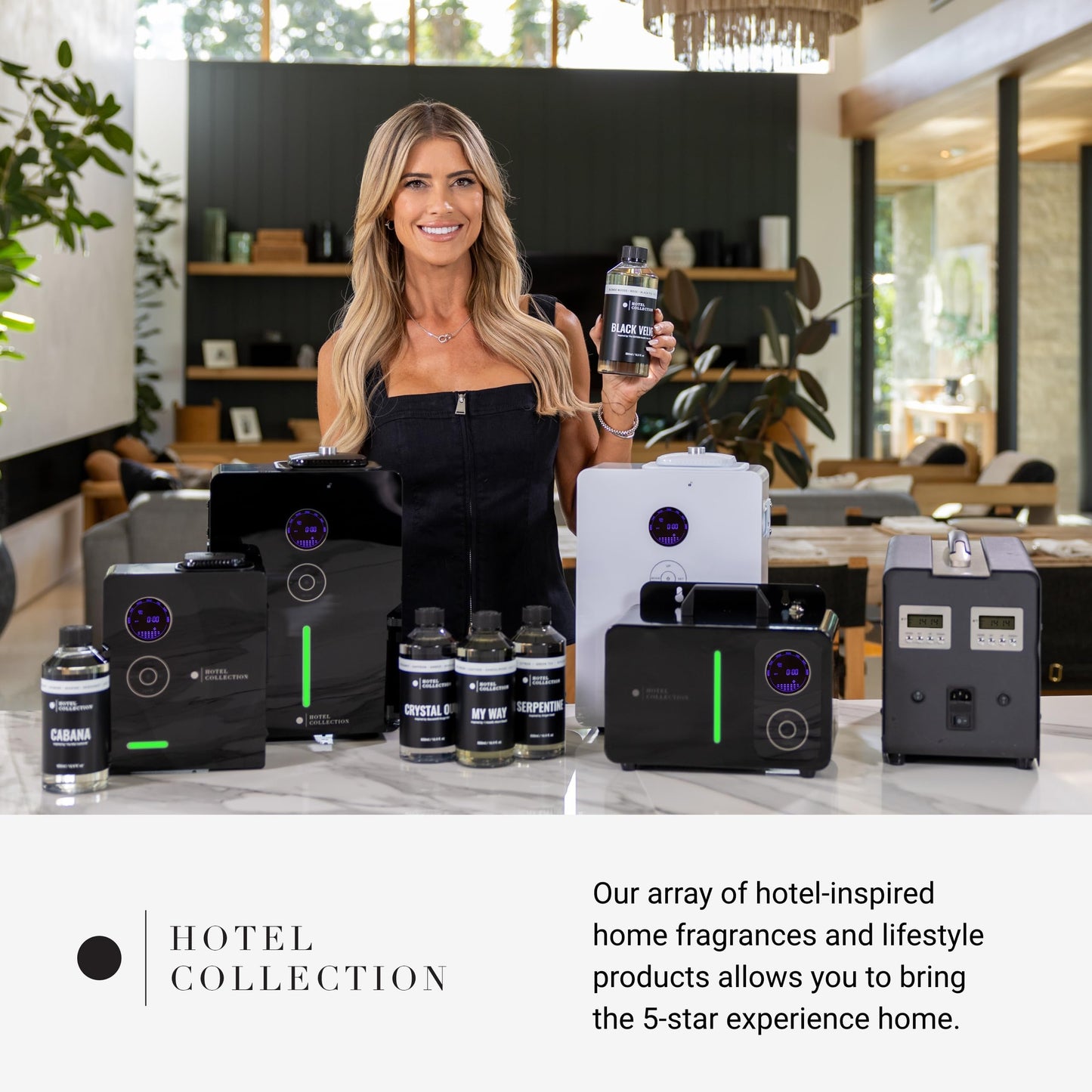 Hotel Collection Tower Scent Diffuser by Aroma360 — Remote, Waterless Diffusion, Up to 800 sq ft