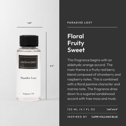 Paradise Lost Diffuser Oil – Aroma360 – Orange, Raspberry & Marine Aromatherapy Fragrance – 120ml