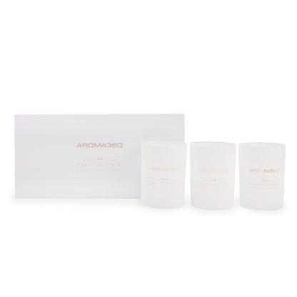 Aroma360 Paris Collection Chandelier Trio – Bergamot, Jasmine, Saffron & Sweet Berry Soy Candles