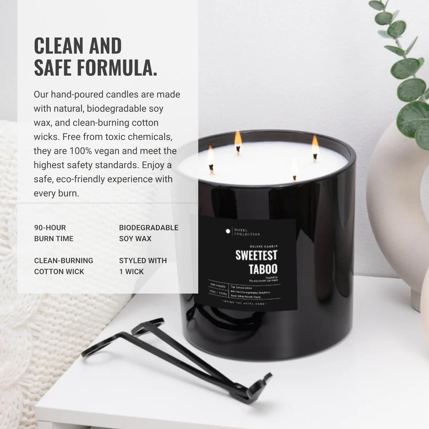 Aroma360 Sweetest Taboo Deluxe Candle | 55oz, 300-Hour Burn