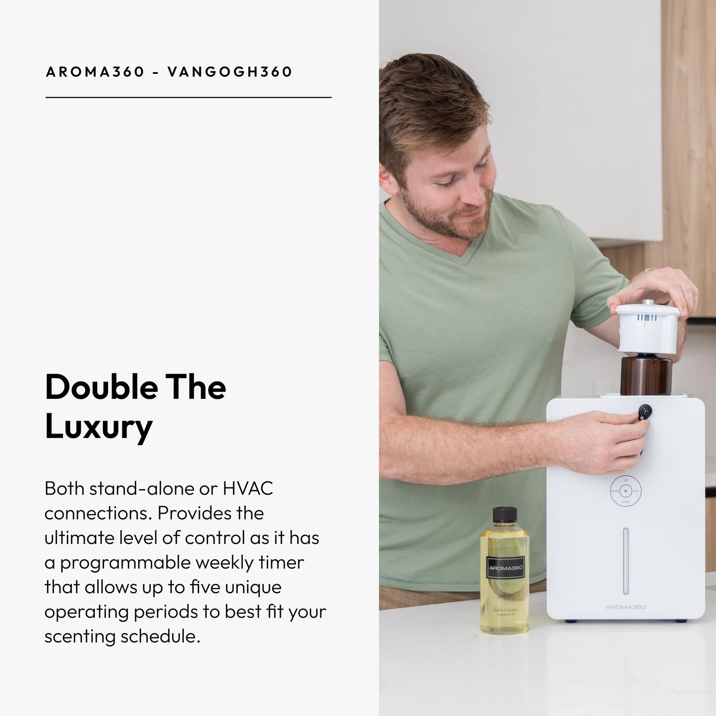 Aroma360 VanGogh360 Scent Diffuser – Heatless, Waterless Whole-Home Diffuser (Up to 1800 sq ft)