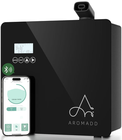 2025 Upgraded Smart Scent Machine for 3500 Sq Ft – Waterless Diffuser (600ml) Black
