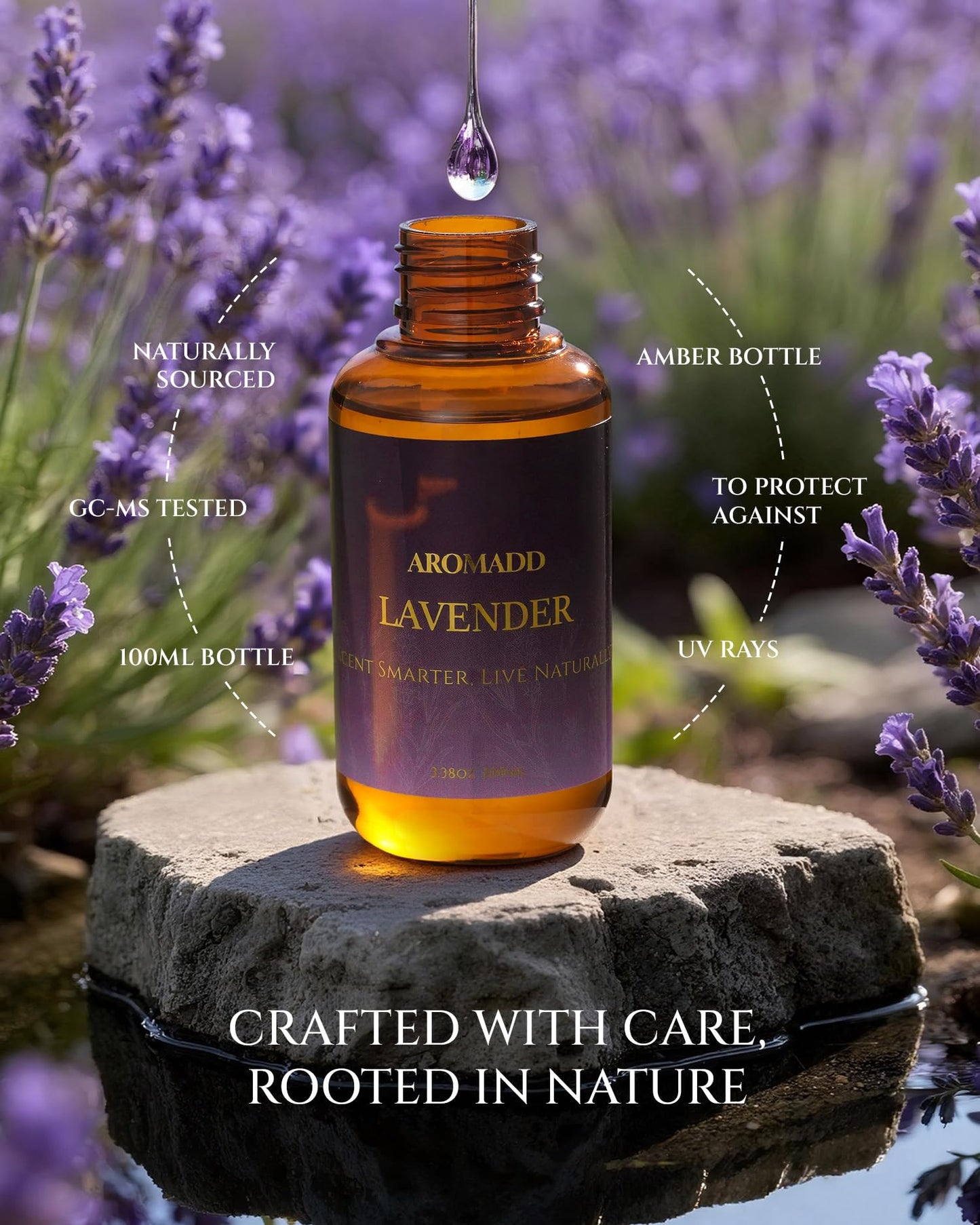 Aromadd Lavender Diffuser Oil — Hotel-Inspired Lavender for Waterless Diffusers, 3.38 fl oz