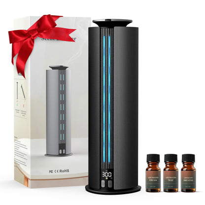 Aromadd Waterless Diffuser – 1800 Sq Ft, 100ml, Hotel Collection (Black)