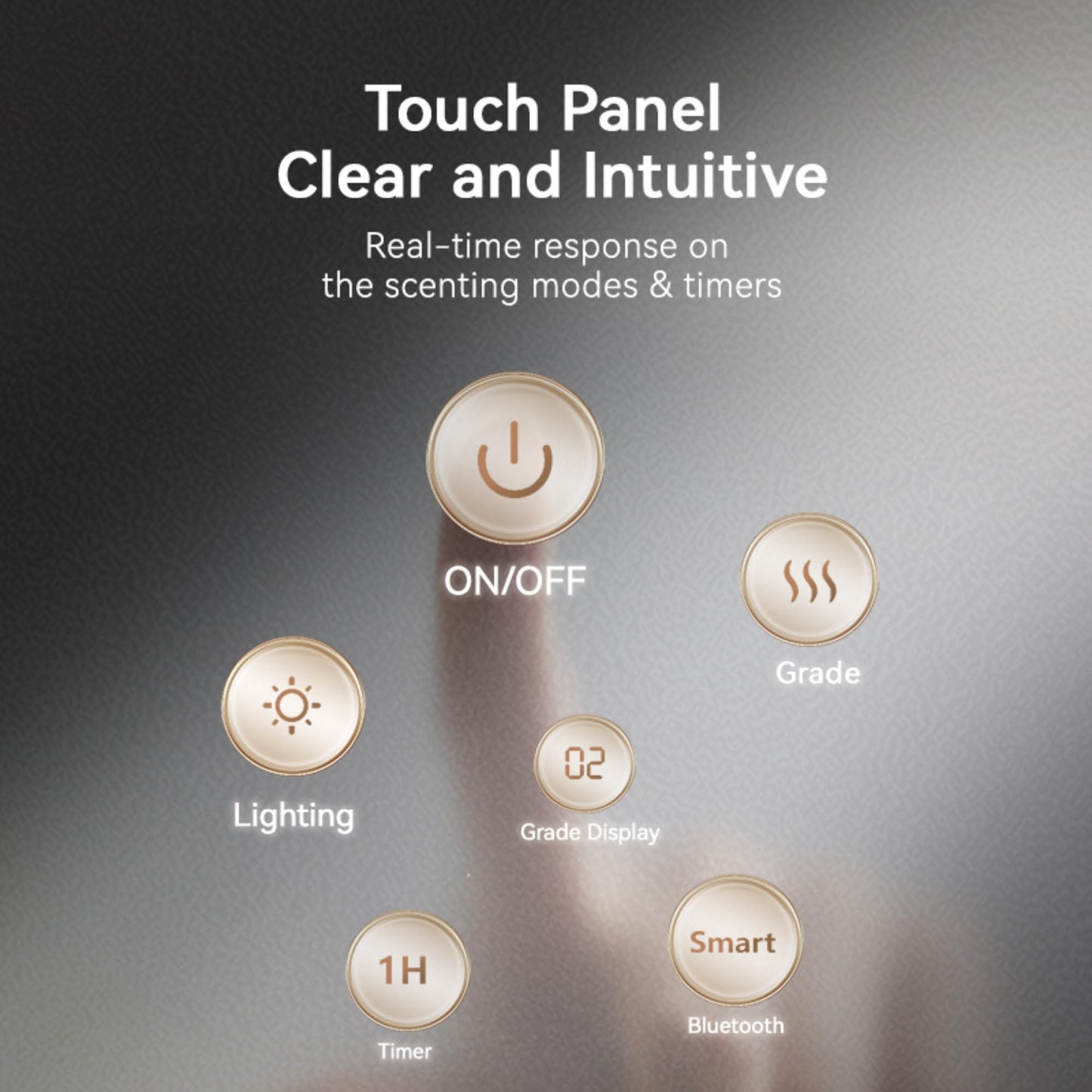 AROMALEV Waterless Tower Diffuser – Wireless, App-Controlled Aromatherapy for Large Rooms