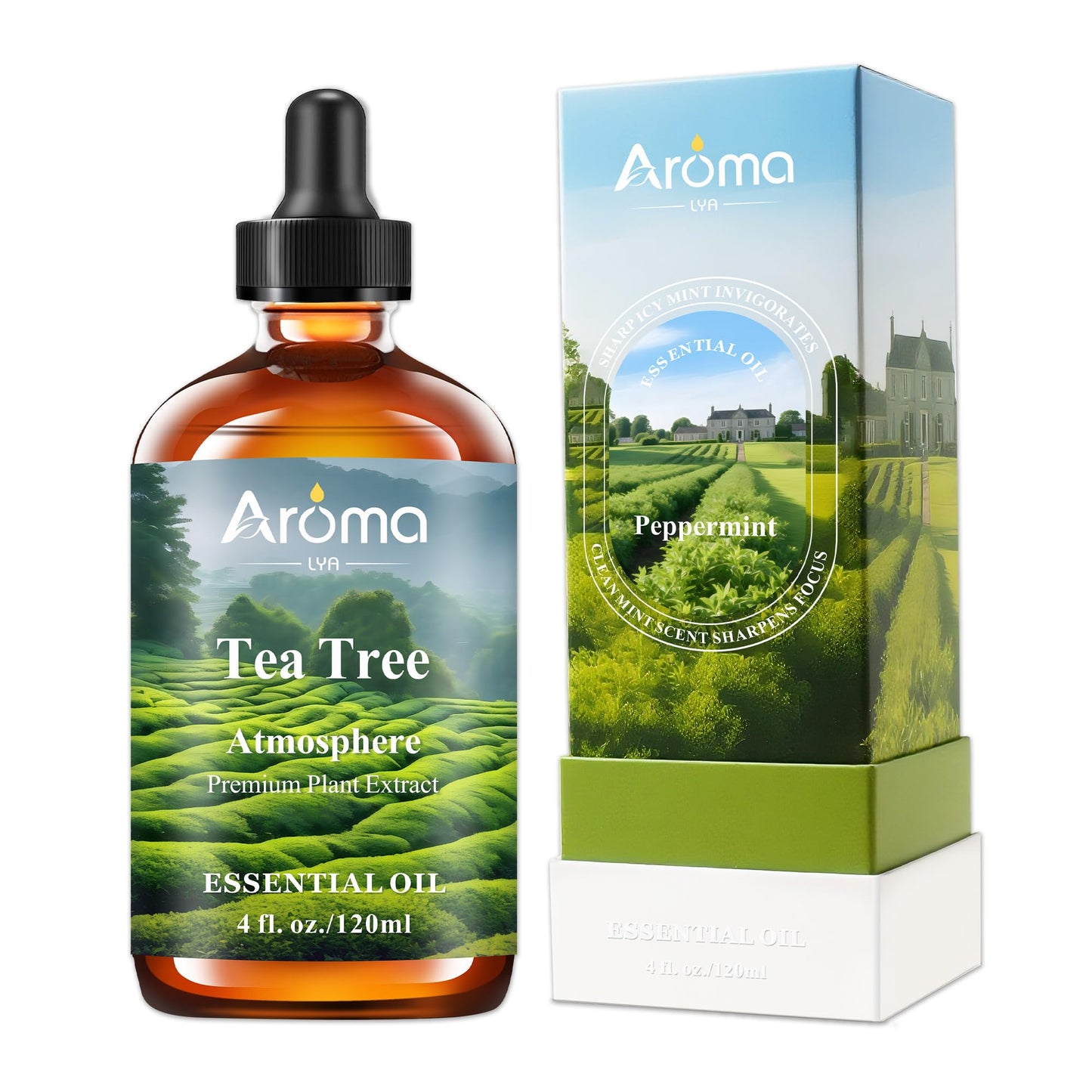 AromaLYA Tea Tree Oil – 4 Oz in Premium Gift Box | 100% Pure Essential Oil