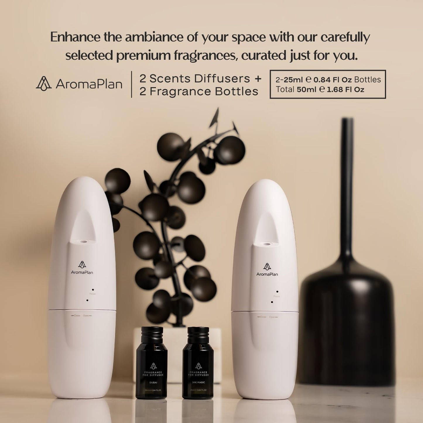 AromaPlan 5-Star Waterless Plug-In Diffuser 2025 – 2 Fragrances