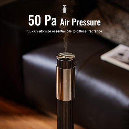 AROMASOUL 40-Inch Waterless Diffuser – App-Controlled, 2000 sq ft Coverage, Brown
