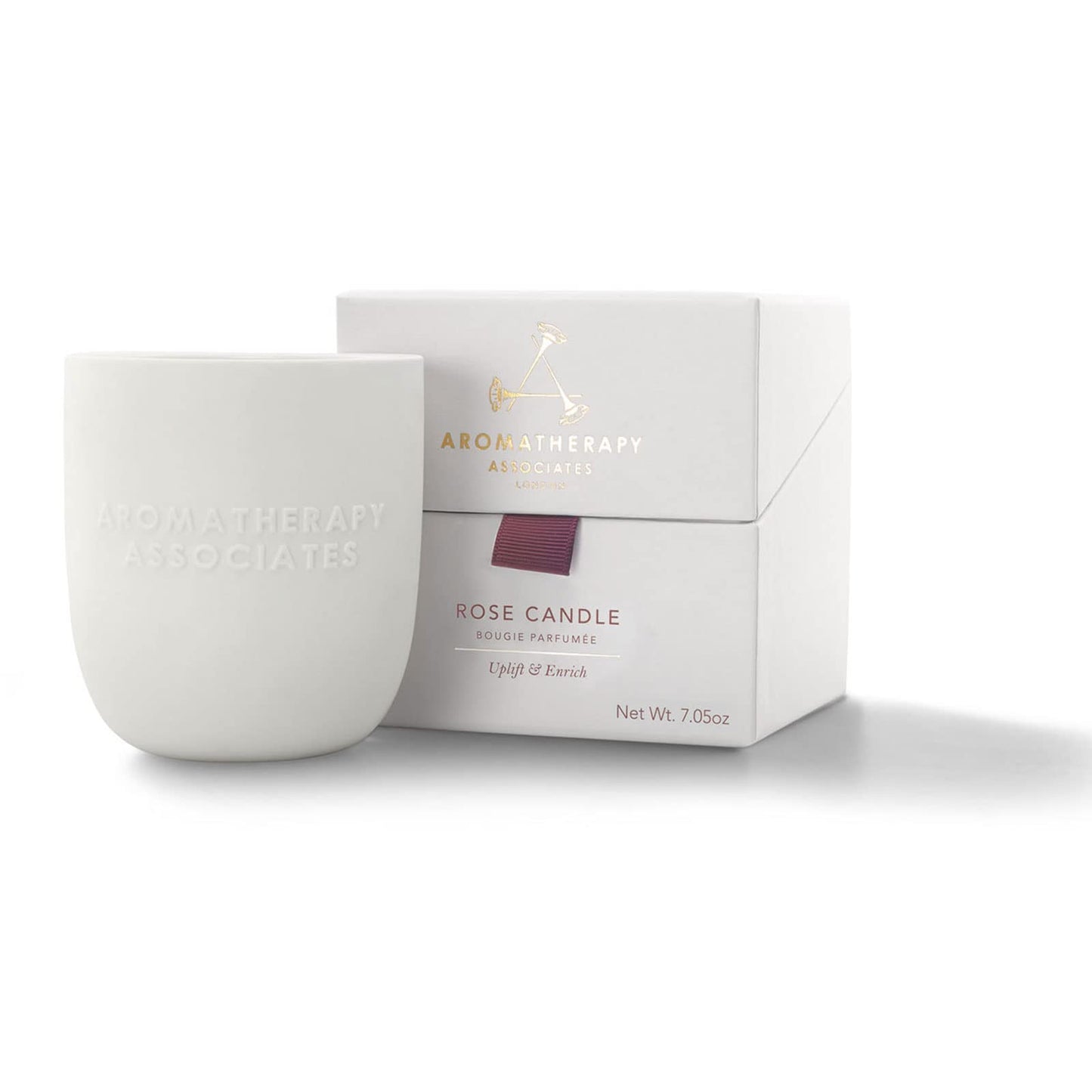Aromatherapy Associates Rose Candle – 40-Hour Burn Time, Vegan Wax, Damask Rose & Geranium