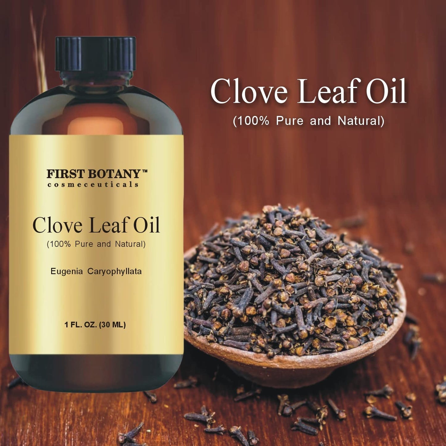 100% Pure Clove Leaf Essential Oil - 1 fl oz | Therapeutic Grade Clove Oil