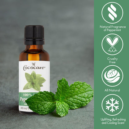 Cococare 100 Percent Peppermint Oil - Essential Oil for Aromatherapy - 1 Fl Oz