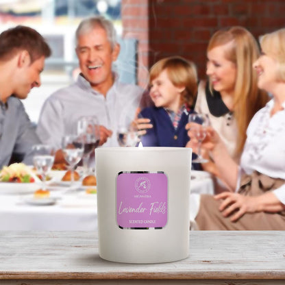 AROMATIKA Lavender Fields Scented Soywax Candle | Up to 45 Hours Burn Time