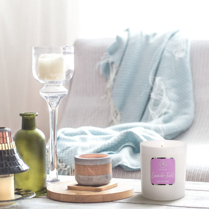 AROMATIKA Lavender Fields Scented Soywax Candle | Up to 45 Hours Burn Time