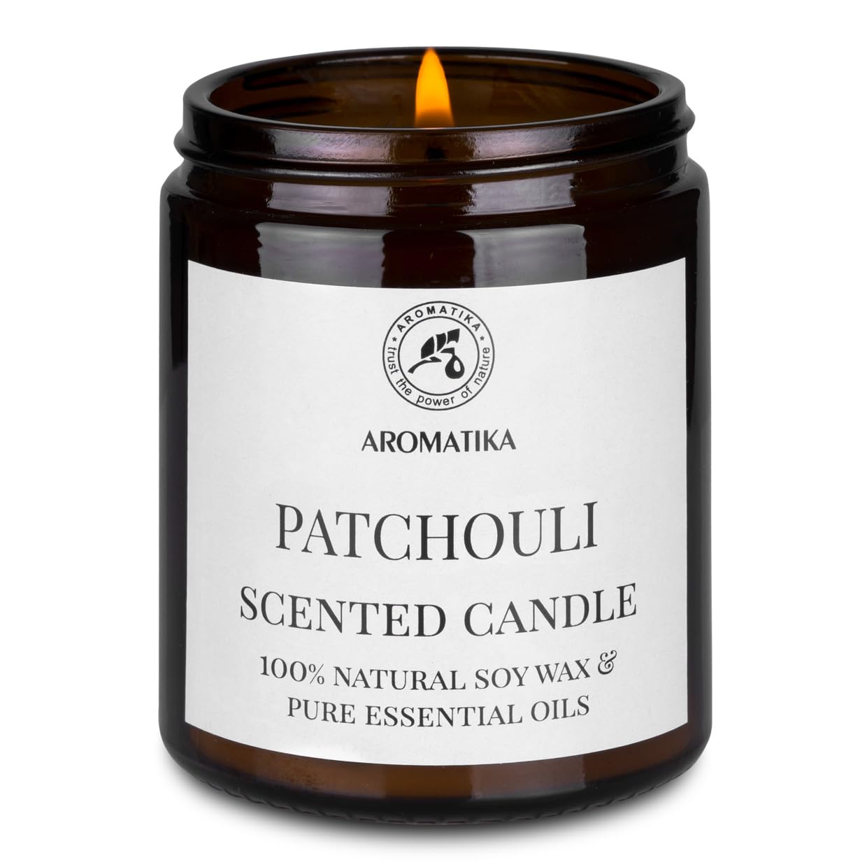 AROMATIKA Patchouli Soy Wax Candle – 150g, 45 Hours Burn Time | Home Scent Gift