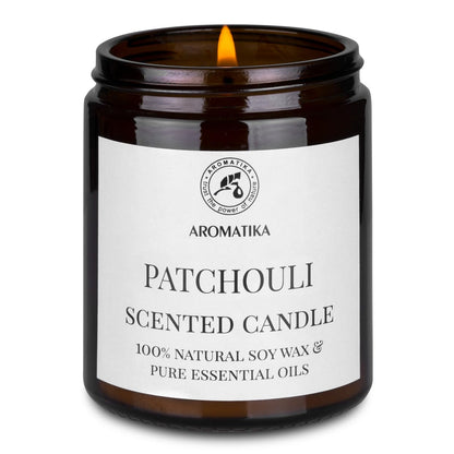 AROMATIKA Patchouli Soy Wax Candle – 150g, 45 Hours Burn Time | Home Scent Gift