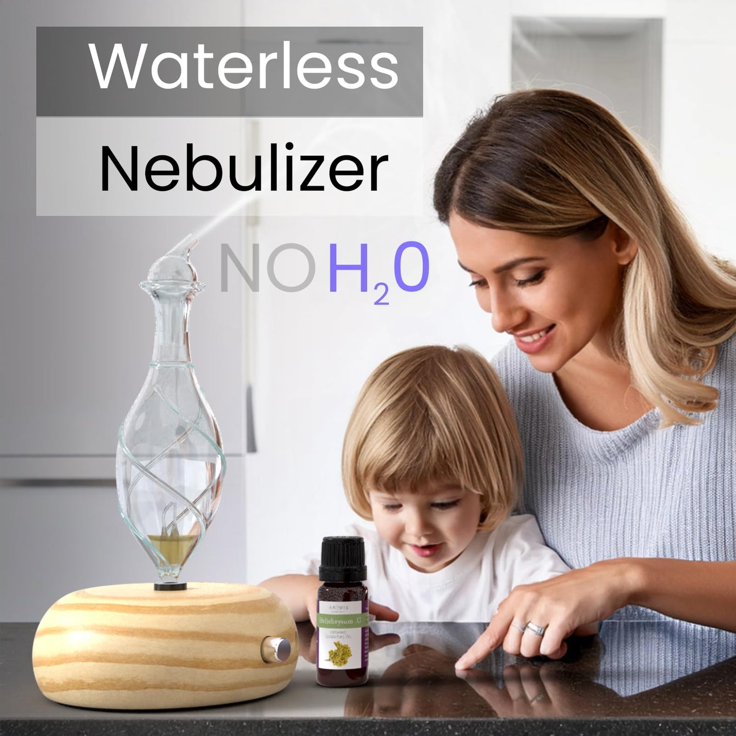 ArOmis Glass Essential Oils Nebulizer – Waterless Diffuser | Orbis Lux Vitis