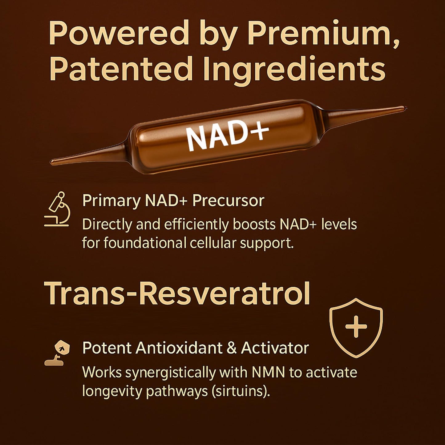 ARSYCHLL NAD Advanced Cellular Renewal - 1200mg NAD Supplement for Skin Aging Support, Energy & Focus - 10 Vials