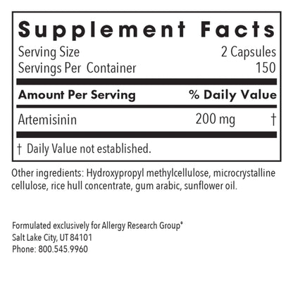 Allergy Research Group Artemisinin Supplement – GI Tract Support, 300 Count