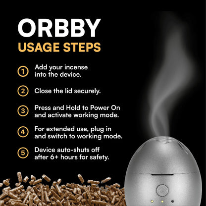 Artronic Orbby Aroma Diffuser – Waterless Cordless Mini Diffuser for Home, Office & Travel