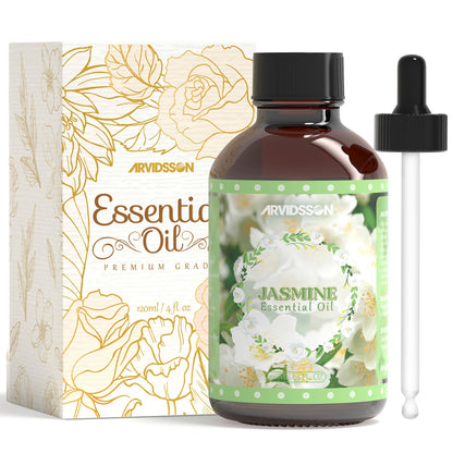 ARVIDSSON Jasmine Essential Oil 4 oz (120 ml) – Pure & Natural Aromatherapy Oil