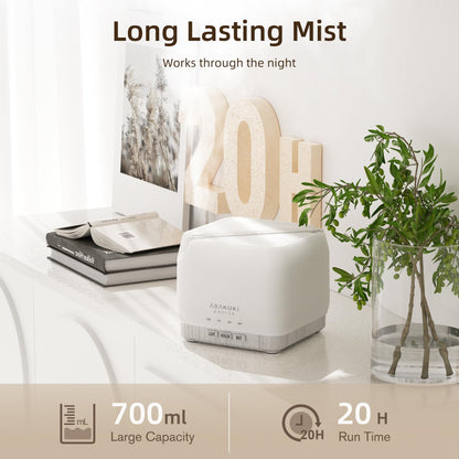 ASAKUKI 700 ml Premium Essential Oil Diffuser – 5-in-1 Ultrasonic Humidifier