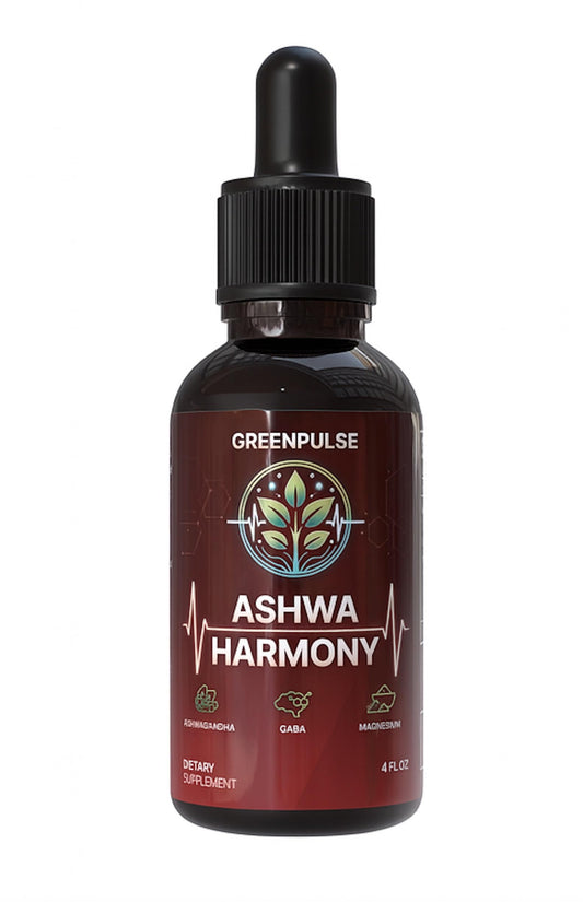 GREENPULSE Ashwa Harmony – Adaptogenic Ashwagandha, GABA & Magnesium Glycinate | 4 fl oz