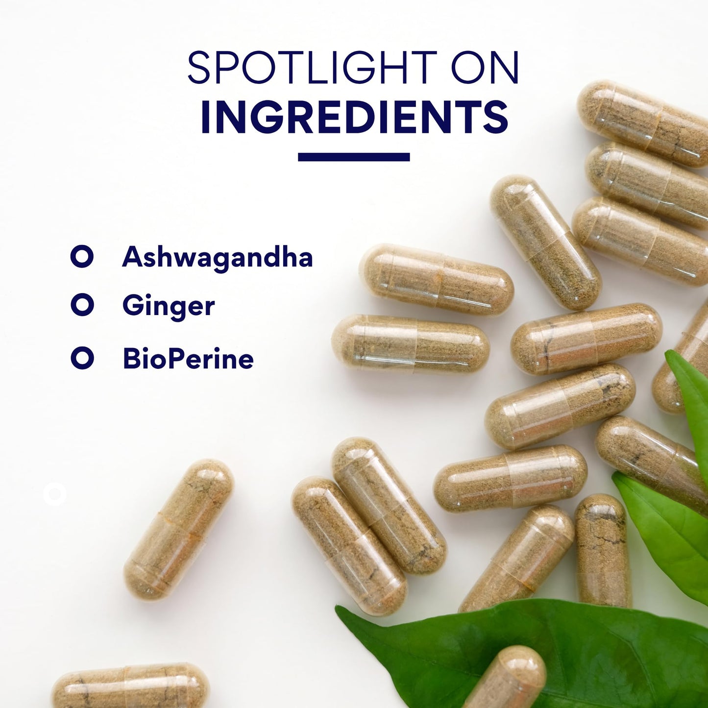 Research Verified Ashwagandha 1500mg Maximum Strength with Bioperine & Ginger Root – 60 Vegan Capsules