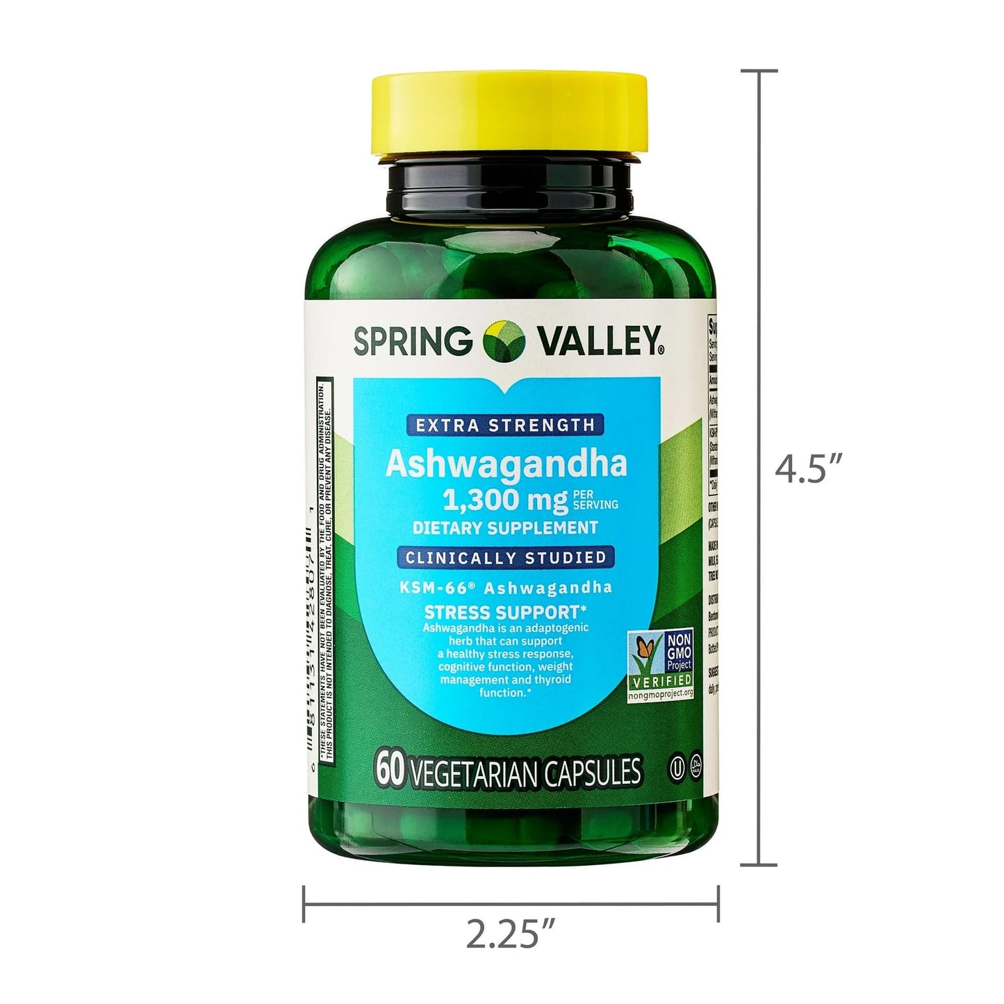 Extra Strength Ashwagandha 1300 mg – 60 Vegetarian Capsules | Stress & Mood Support
