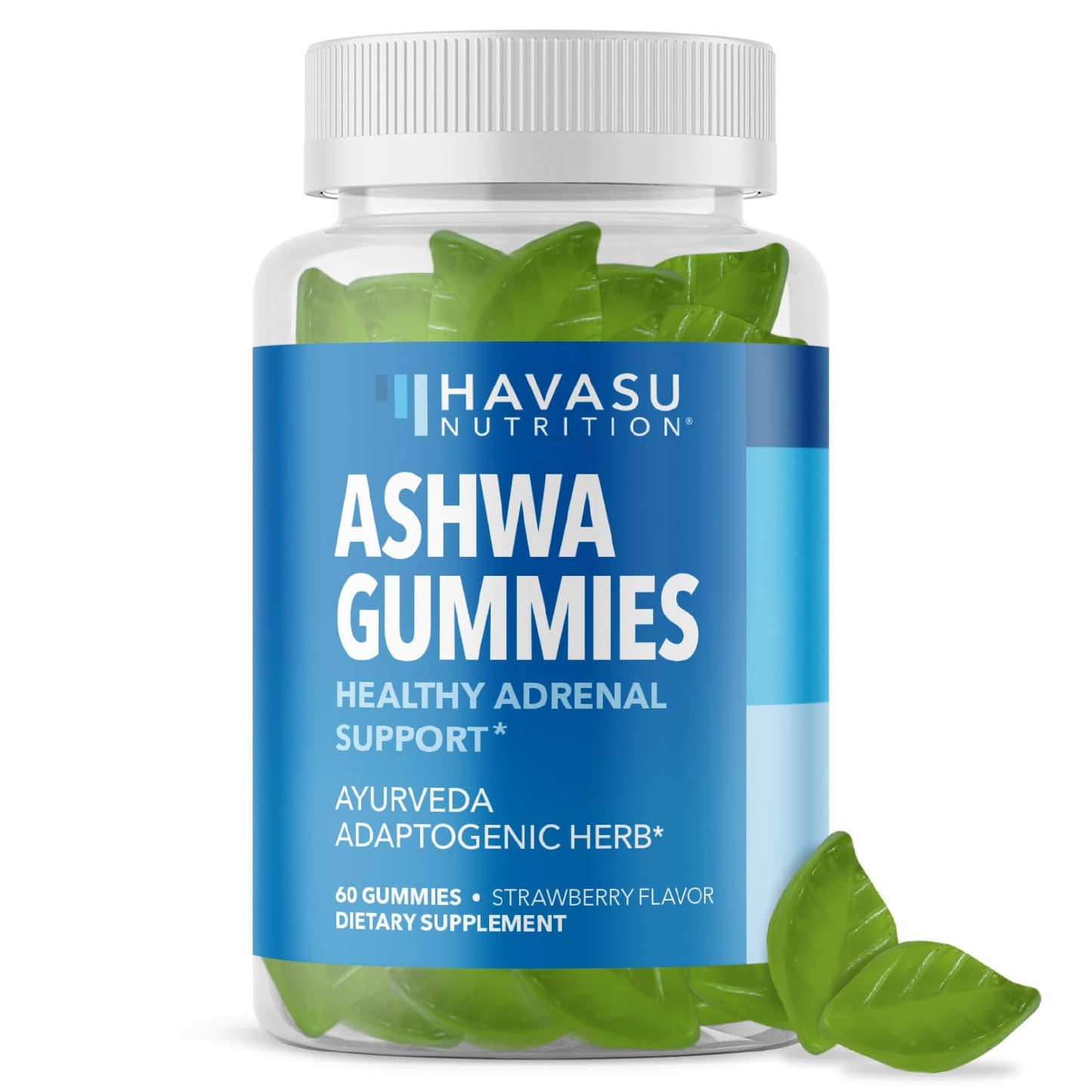 Ashwagandha Gummies for Stress & Mood Support – Strawberry, Vegan, Non-GMO