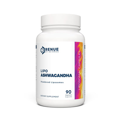 Renue By Science Ashwagandha | High Strength Liposomal Ashwagandha Supplements | 90 Ashwaganda Capsules - 200mg Ashwaganda per Serving | Non-GMO | Made in The USA Third-Party Tested