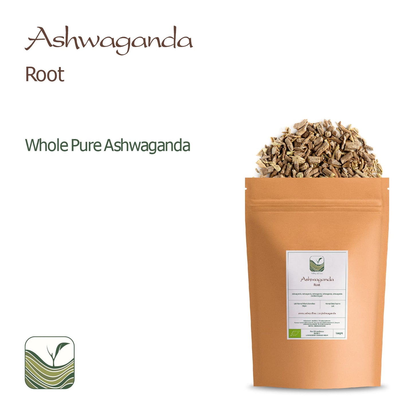 Ashwagandha Organic Root India - For Relexation - Ashwanda Roots - Ashwagonda - Indian Ginseng - Poison Gooseberry - Winter Cherry - Withania Root