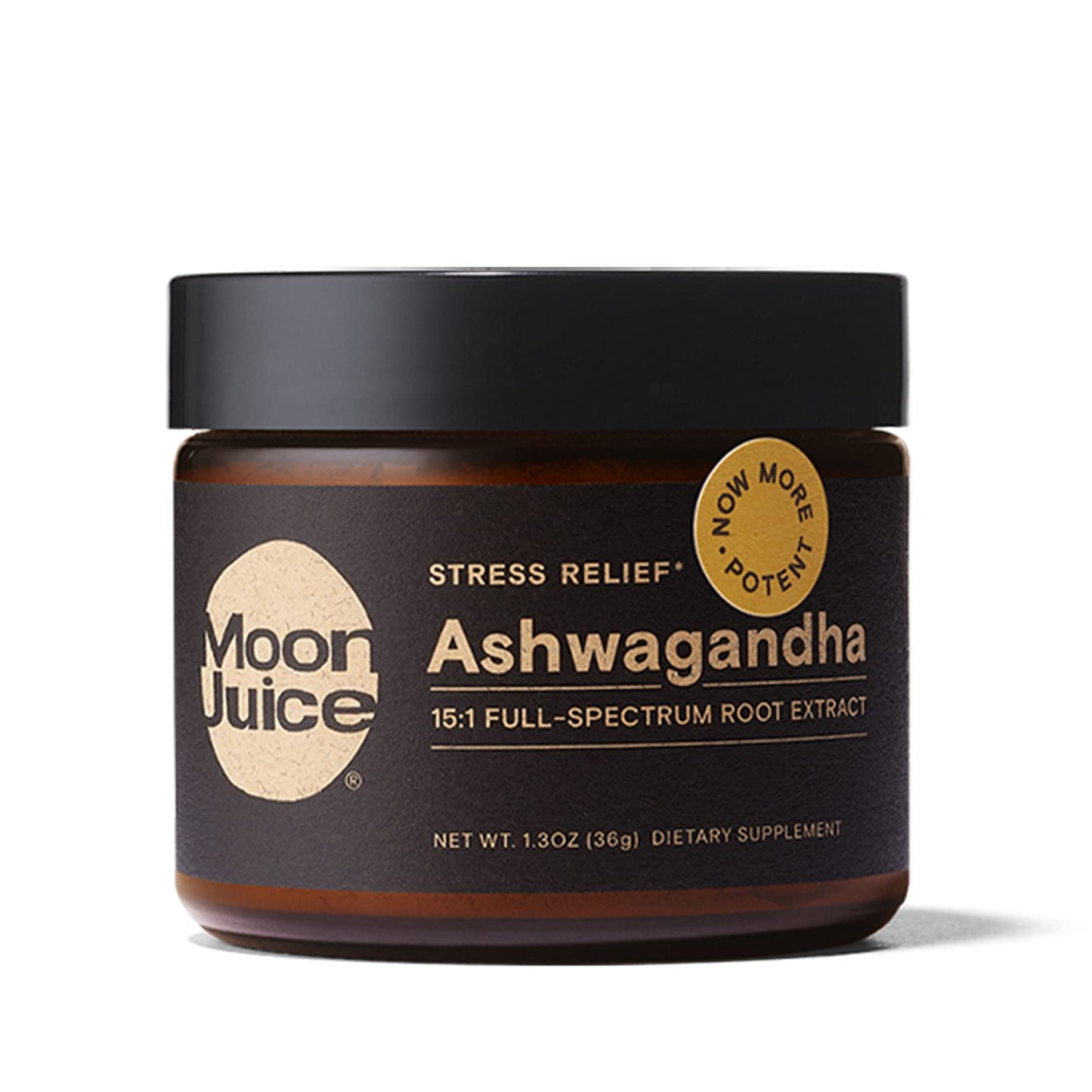 Moon Juice Organic Ashwagandha Supplement – KSM-66 Root Powder (15:1) for Focus, Mood & Stress, 72 Servings