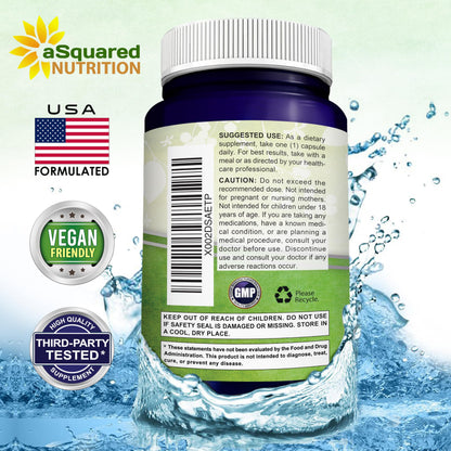 aSquared Nutrition Nicotinamide + Resveratrol - 120 Veggie Capsules | Vitamin B3 500mg (Nicotinamide Flush Free)