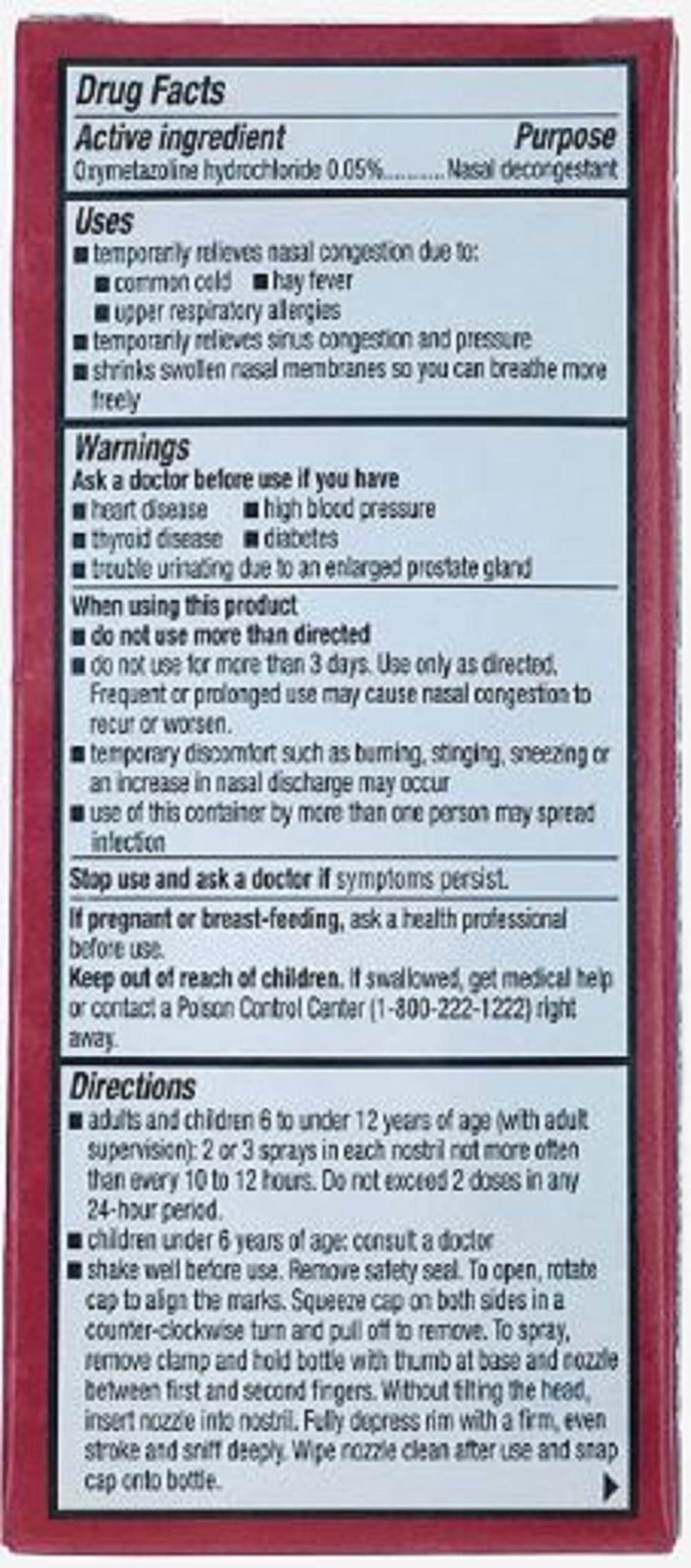 ASSURED Nasal Relief Spray – 12 Pack, 12-Hour Pump Mist, Oxymetazoline HCl, 0.5 fl oz