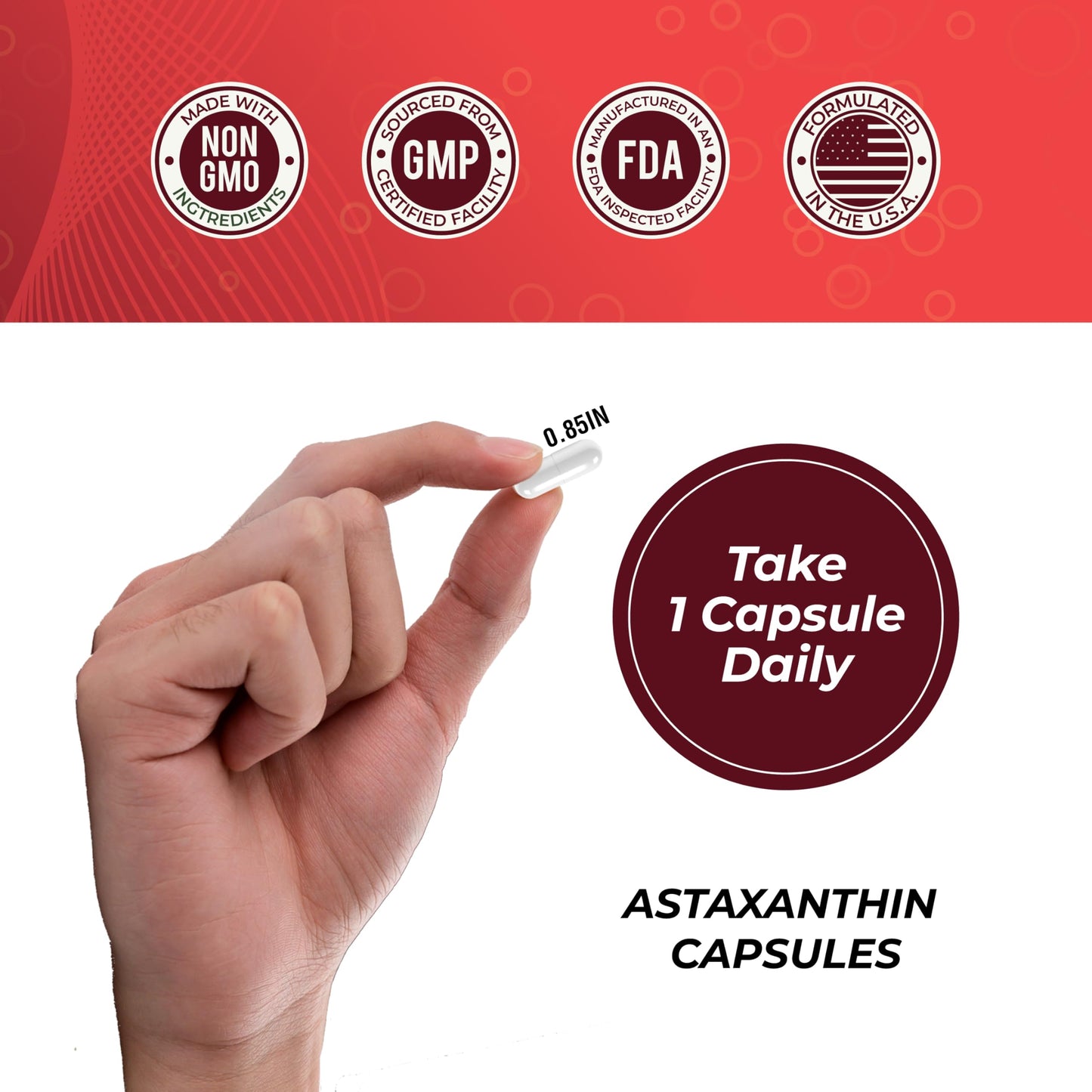 Astaxanthin 12mg – 60-Day Non-GMO Antioxidant for Skin, Eyes & Cellular Health